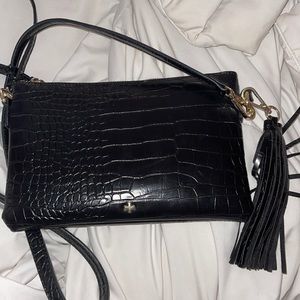Princess Polly black croc purse